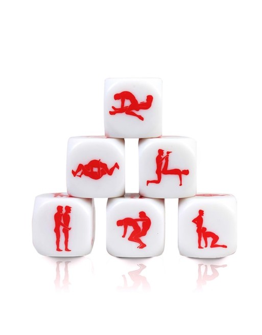 Dé Kamasutra Gay - Blanc et rouge Dé Kamasutra Gay - Blanc et rouge