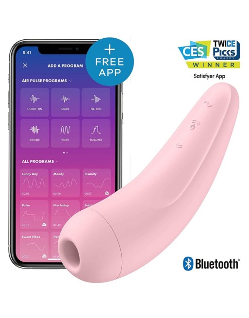 Stimulateur connecté Satisfyer Curvy 2 - Rose Stimulateur connecté Satisfyer Curvy 2 - Rose