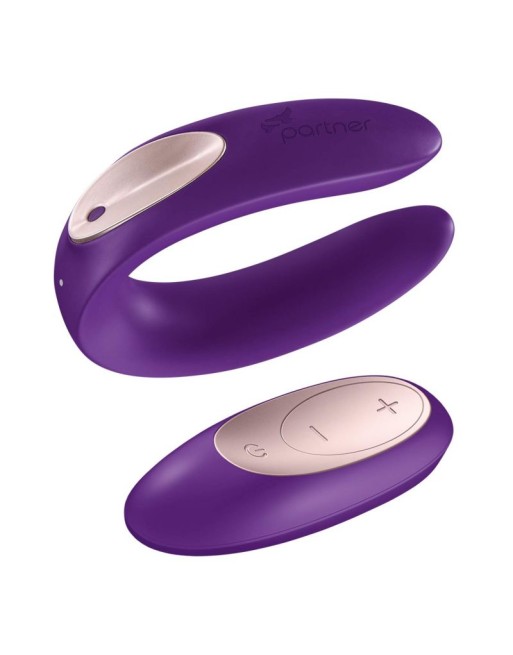 Stimulateur pour couple Satisfyer Double Plus Remote - Violet Stimulateur pour couple Satisfyer Double Plus Remote - Violet