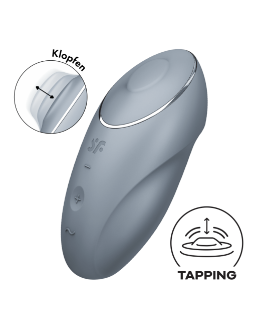 Tap and climax Satisfyer - Bleu/gris Tap and climax Satisfyer - Bleu/gris