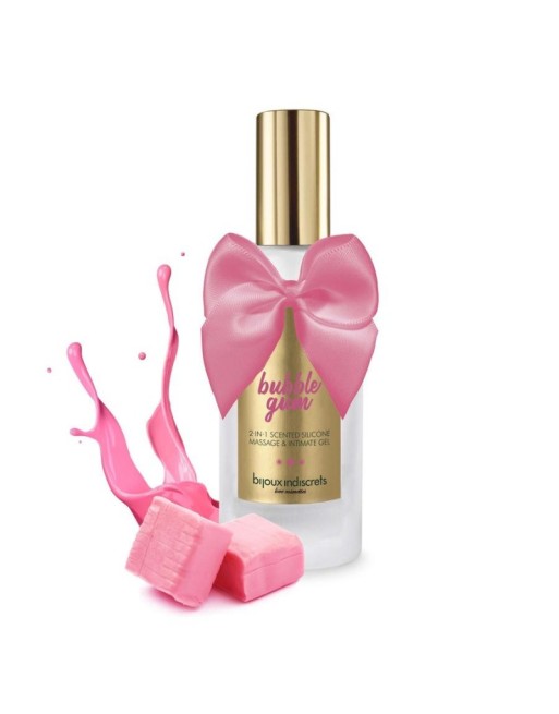 Gel 2 en 1 Intime et massage silicone - Bubble gum - 100 ml Gel 2 en 1 Intime et massage silicone - Bubble gum - 100 ml