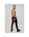 H067 Pantalon long en wetlook serpent avec poches arrière H067 Pantalon long en wetlook serpent avec poches arrière