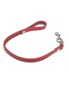 Laisse courte cuir Rouge