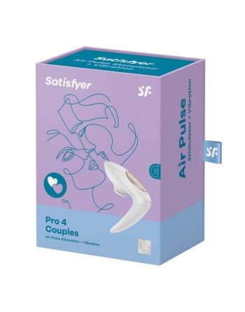 Pro 4 Couples - Blanc et Or rose Stimulateur vibromasseur Satisfyer 